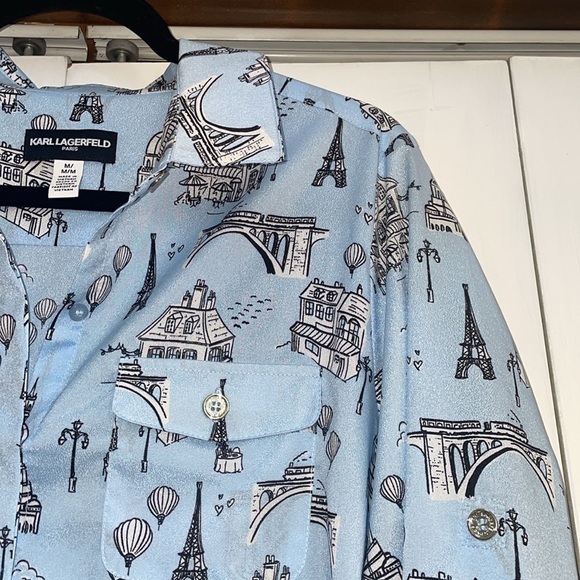 Karl Lagerfeld Blue Blouse- Medium - Picture 2 of 8